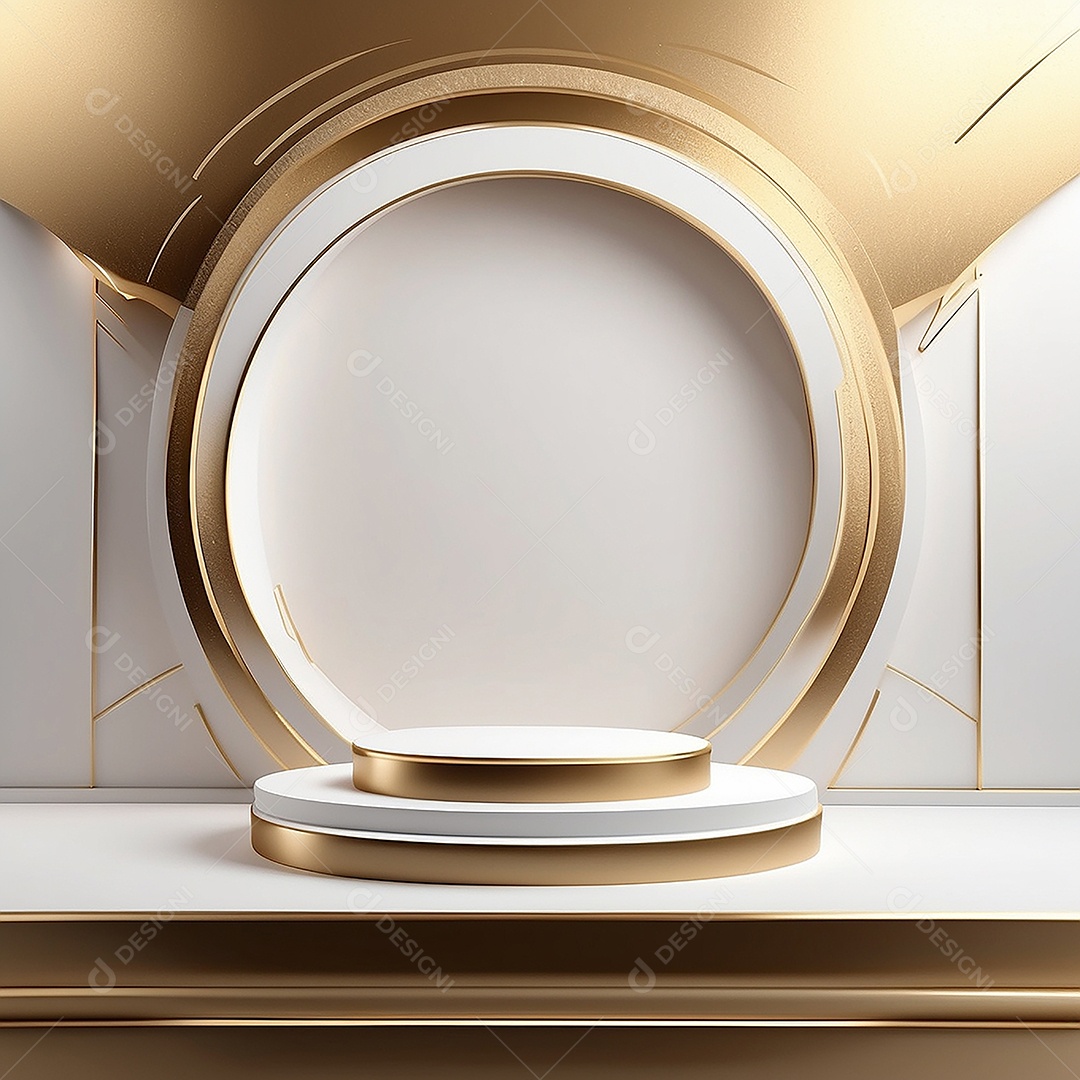 Fundo de pódio gradientes de ouro branco