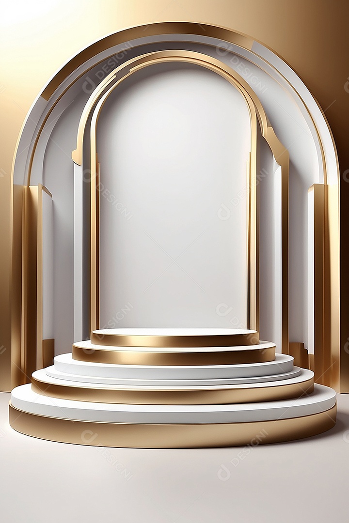 Fundo de pódio gradientes de ouro branco