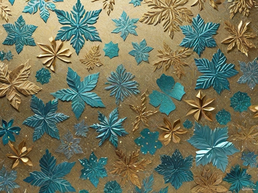 Crie um fundo de parede com uma textura brilhante, usando glitter e tintas metálicas para dar um aspecto festivo e glamoroso.