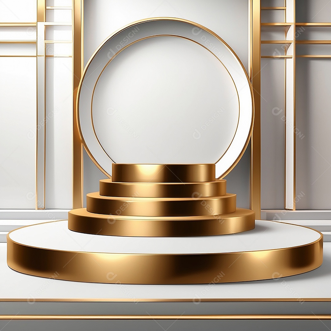 Fundo de pódio gradientes de ouro branco