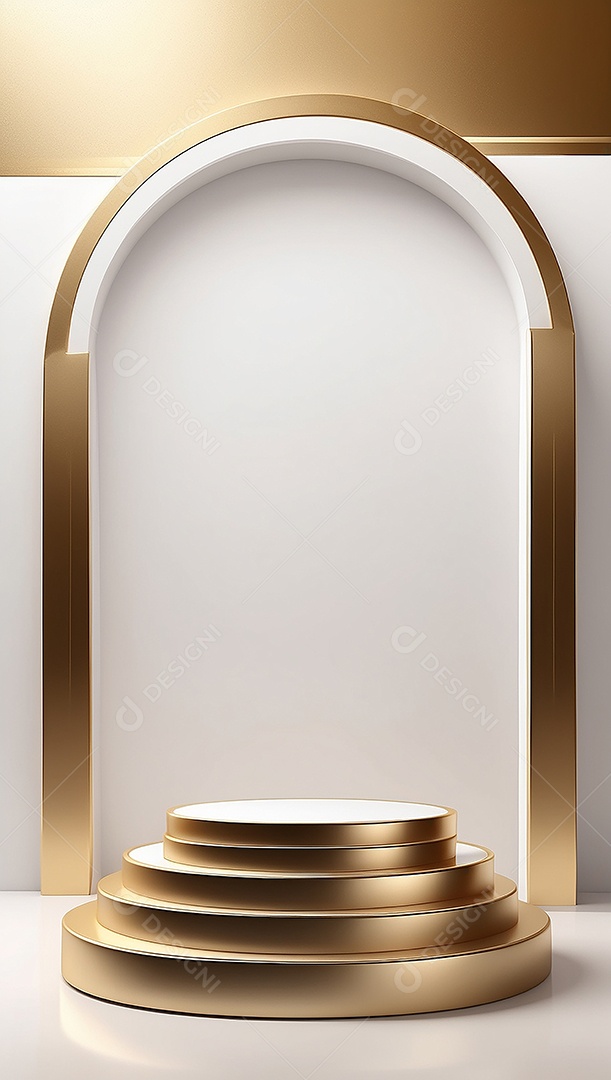 Fundo de pódio gradientes de ouro branco