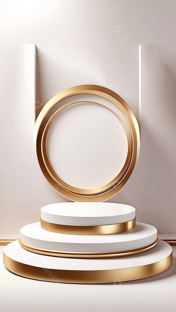 Fundo de pódio gradientes de ouro branco