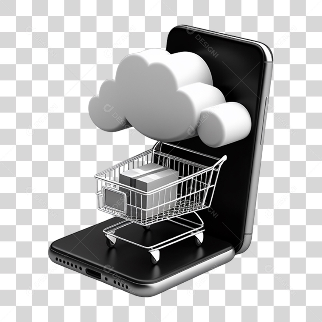 Black Friday Carrinho de Compras Online PNG Transparente