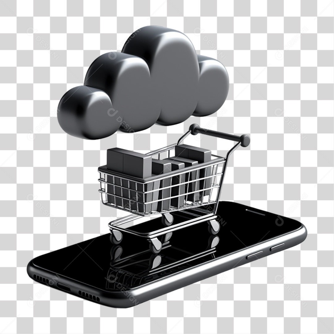 Black Friday Carrinho de Compras Online PNG Transparente