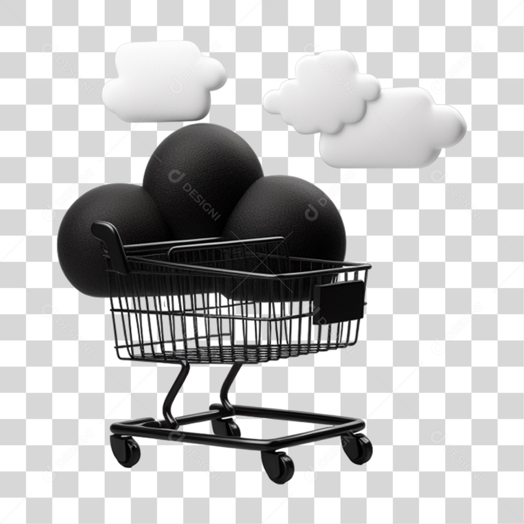 Black Friday Carrinho de Compras Online PNG Transparente