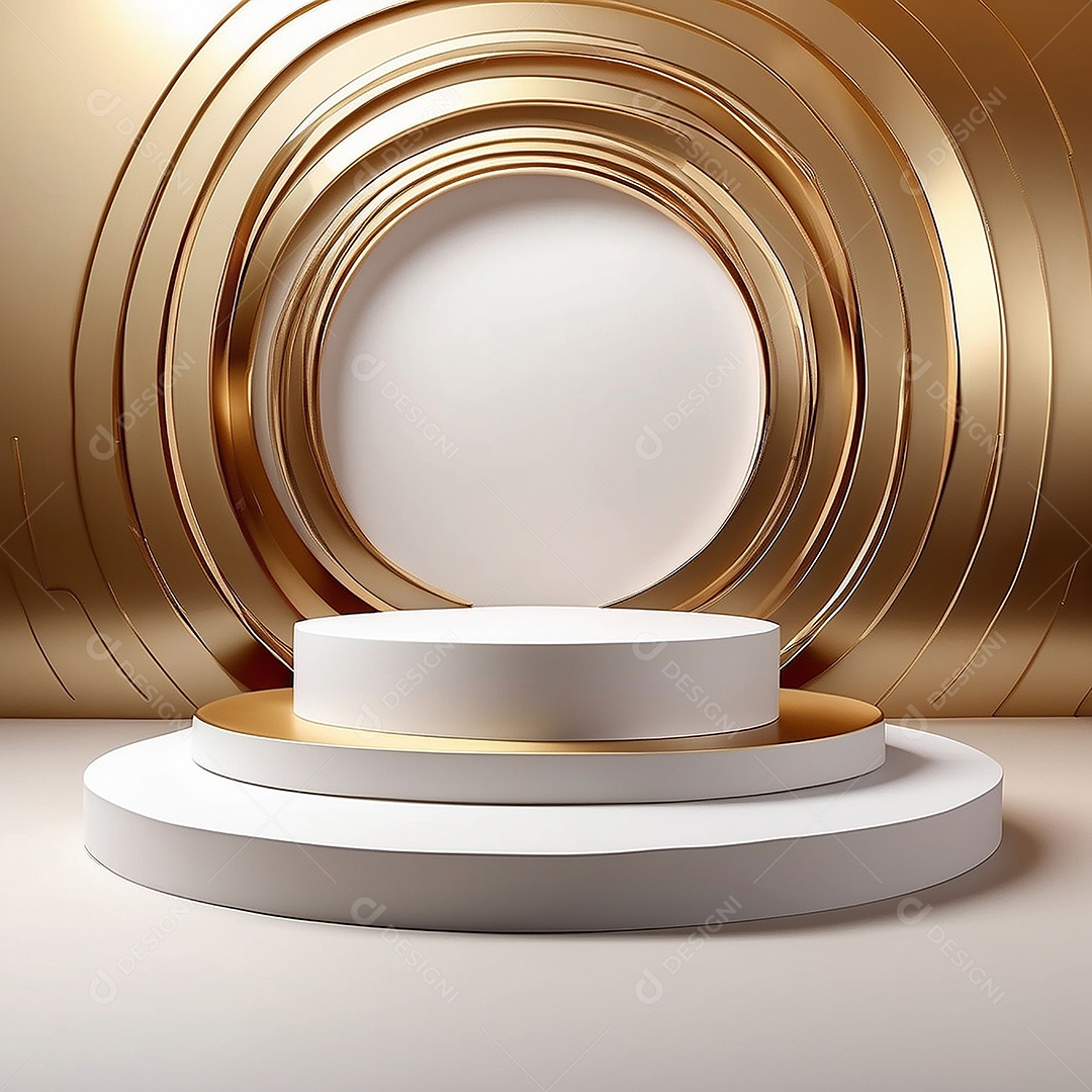 Fundo de pódio gradientes de ouro branc