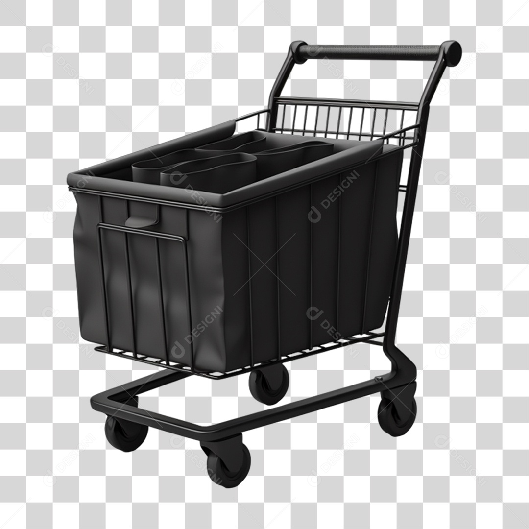 Black Friday Carrinho de Compras PNG Transparente