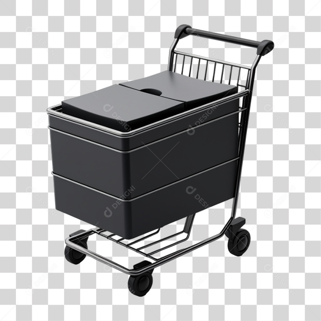 Black Friday Carrinho de Compras PNG Transparente