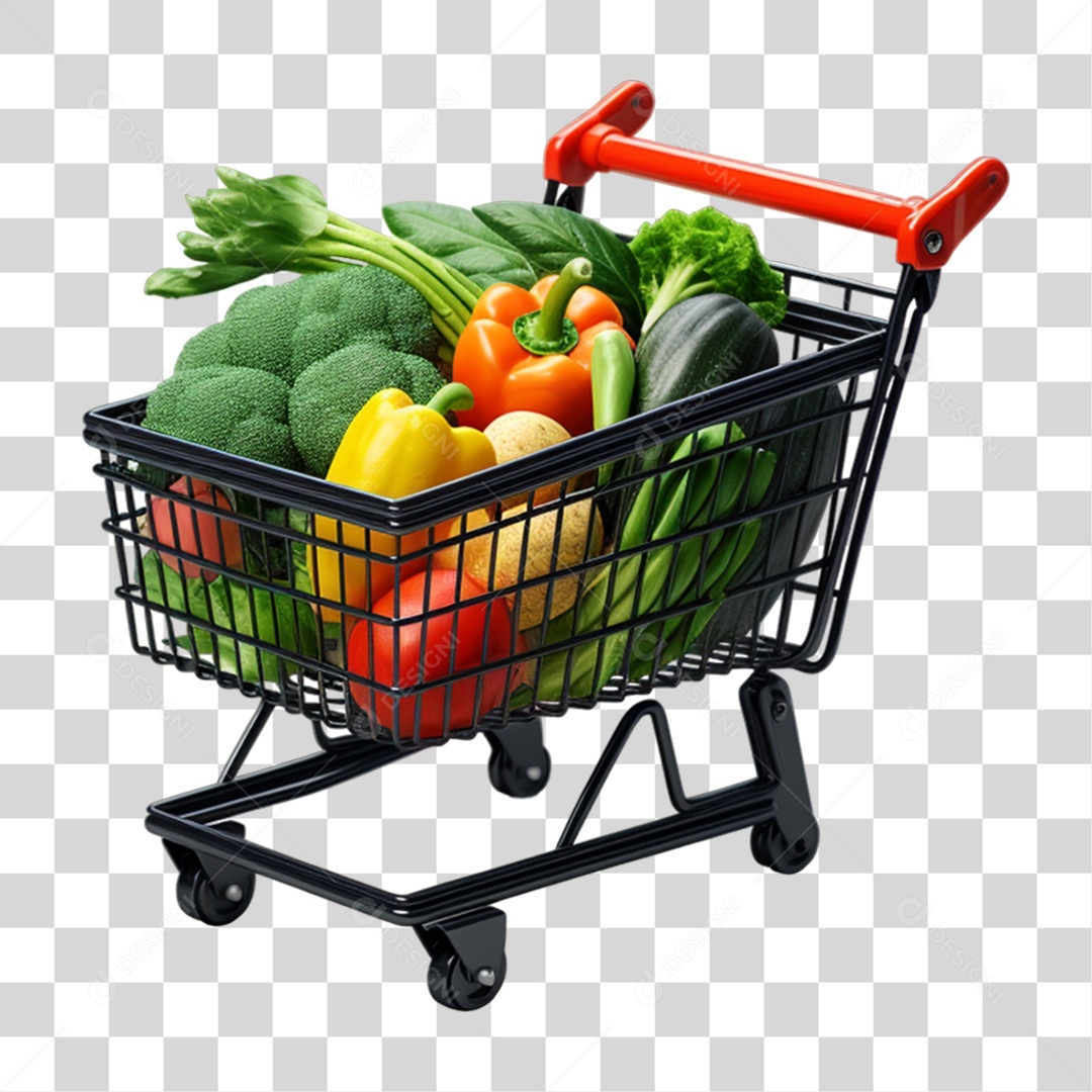 Black Friday Carrinho de Compras Hortifrúti PNG Transparente