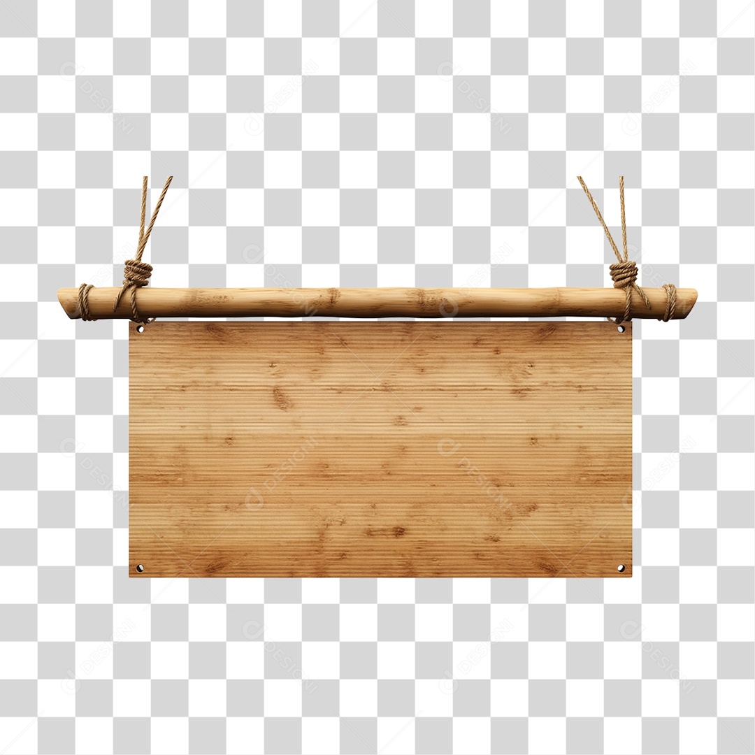 Placa de Madeira Letreiros PNG Transparente