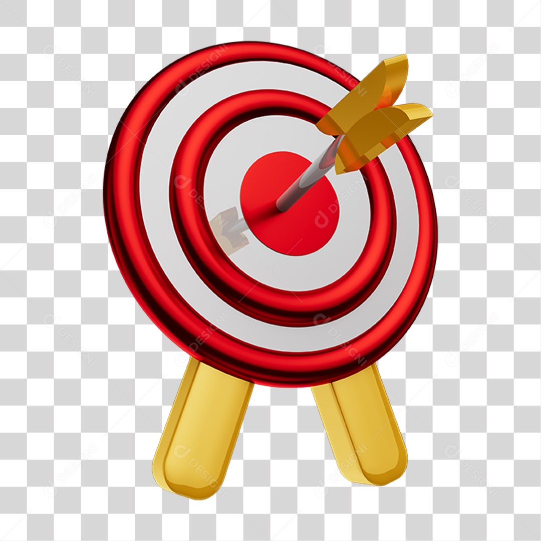 Alvo Vermelho e Branco PNG Transparente