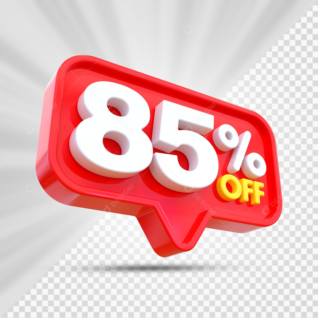 Elemento 3D Vermelho 85% Off Para Composição PSD