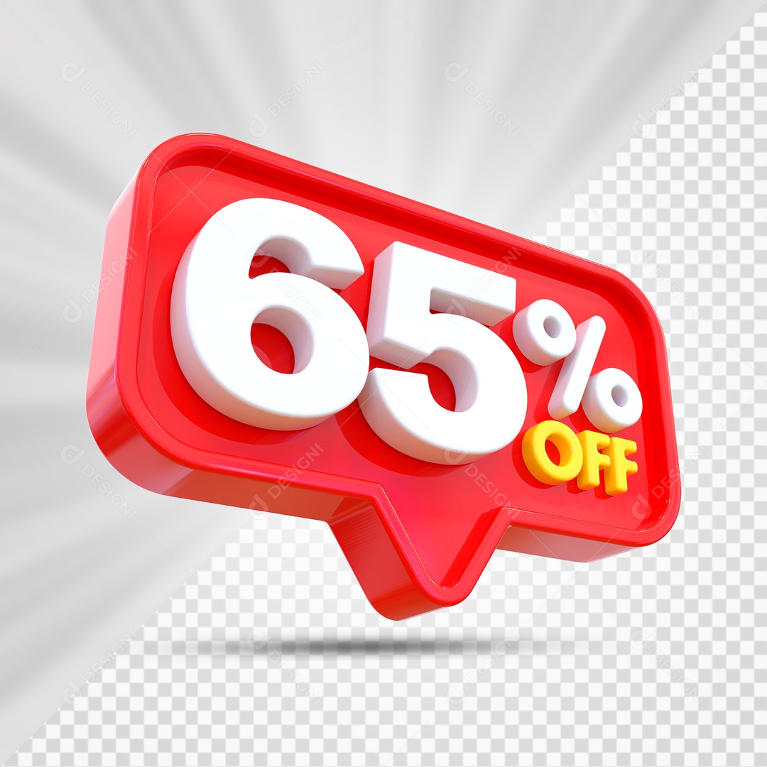 Elemento 3D Vermelho 65% Off Para Composição PSD