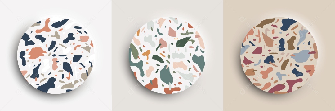 Conjunto de Círculos 3D Vetor EPS Editável