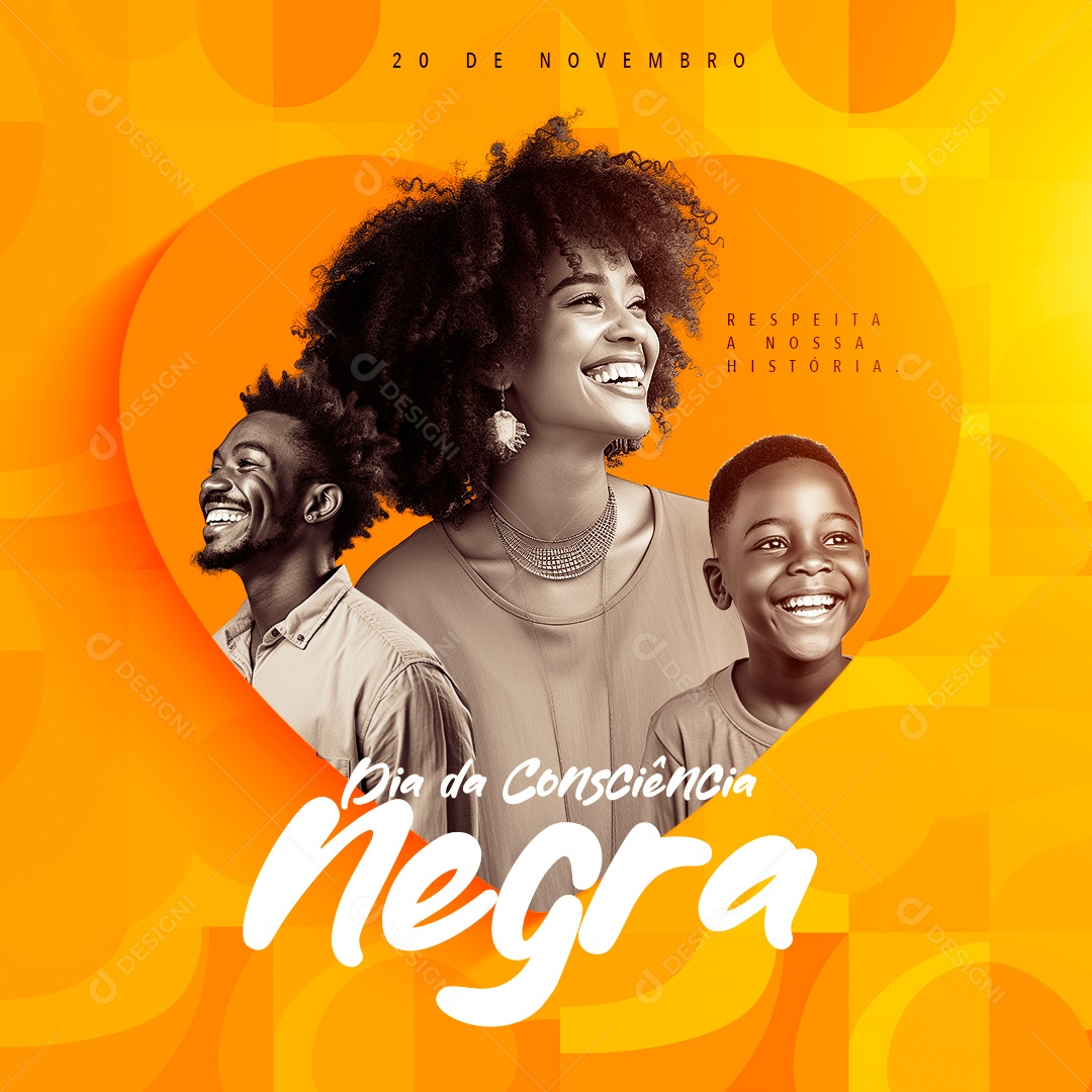 Social Media Dia Da Consciência Negra 20 De Novembro PSD Editável