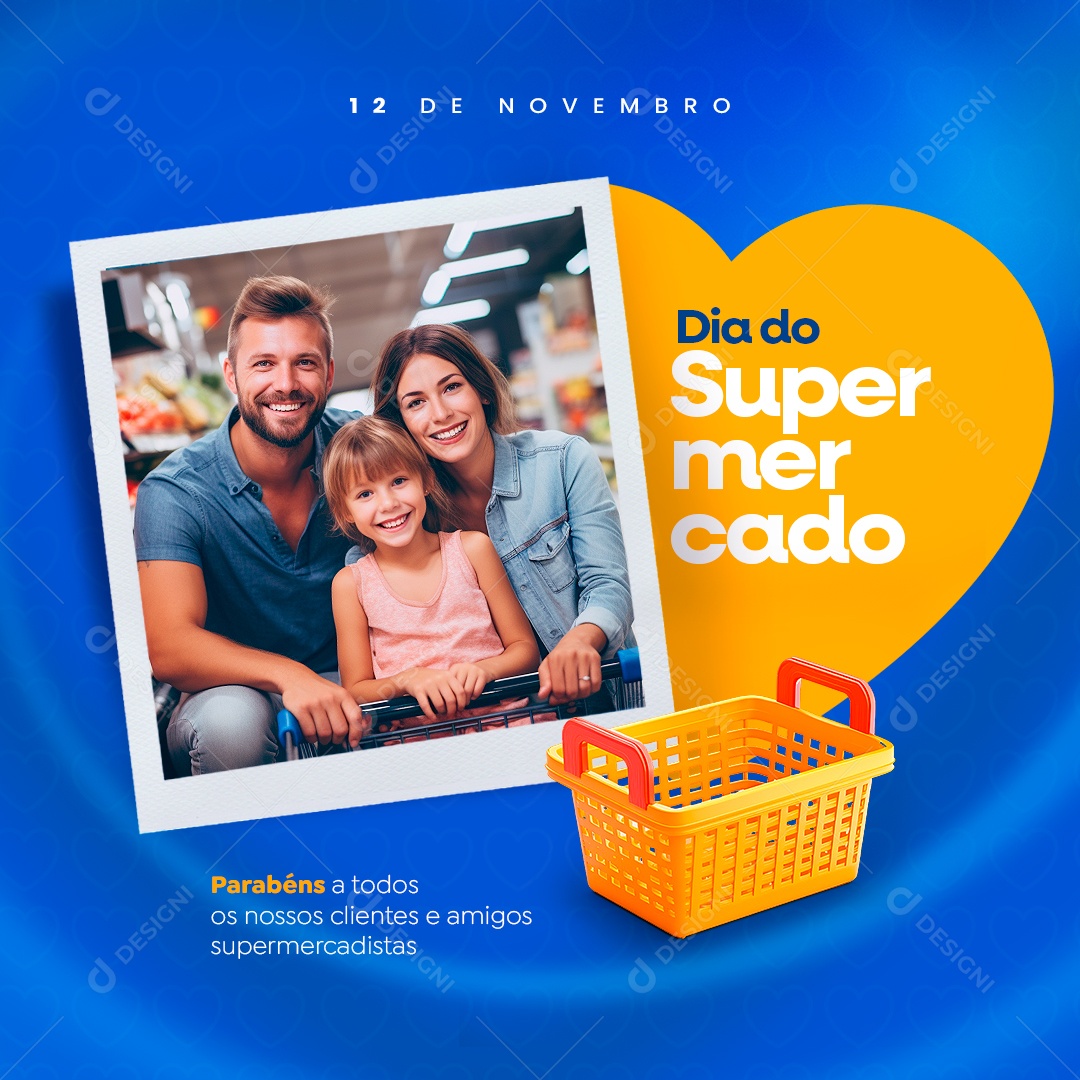 Social Media Dia Do Supermercado 12 De Novembro PSD Editável