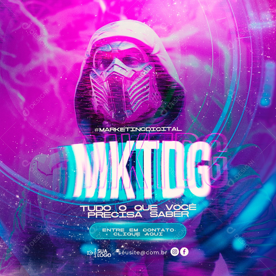 Marketing Digital Tudo o Que Você Precisa Saber Social Media PSD Editável