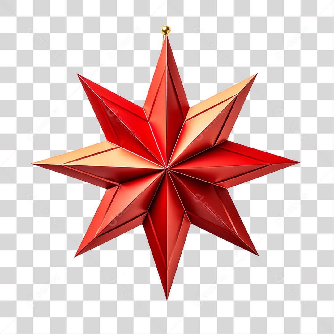 Estrela de Natal Enfeite Natalino PNG Transparente