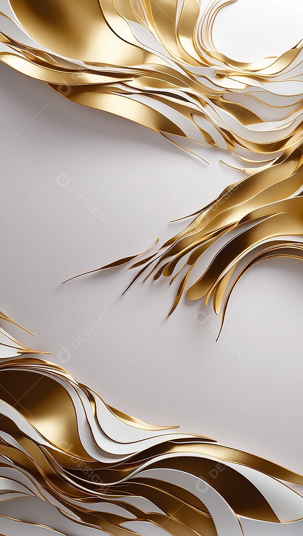 Ondas de ouro branco líquido