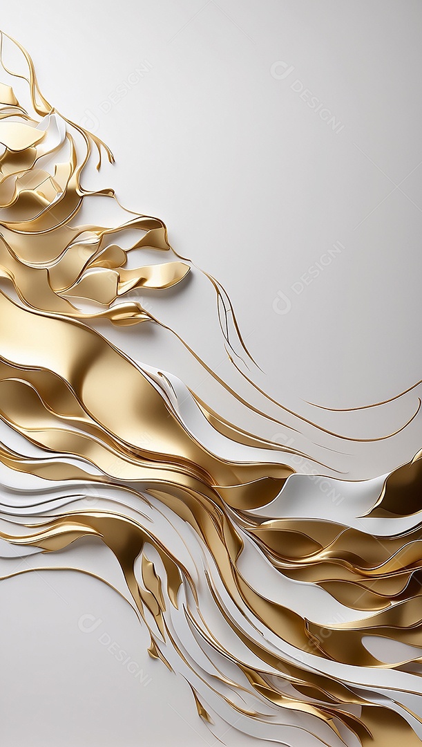 Ondas de ouro branco líquido