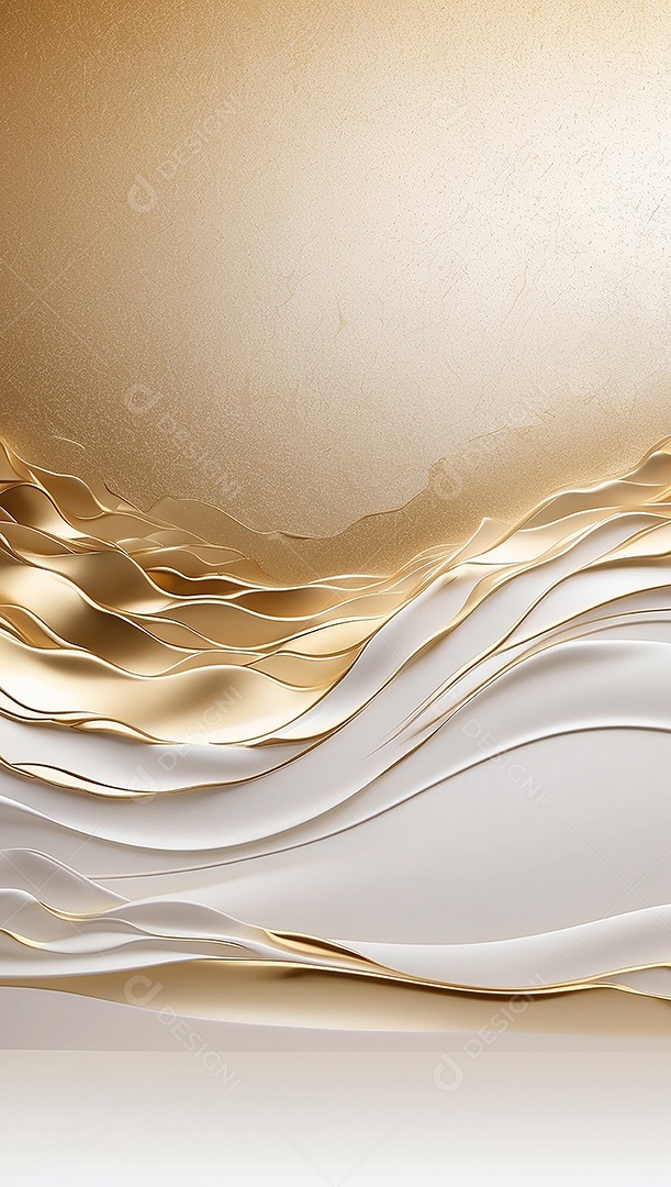 Ondas de ouro branco líquido