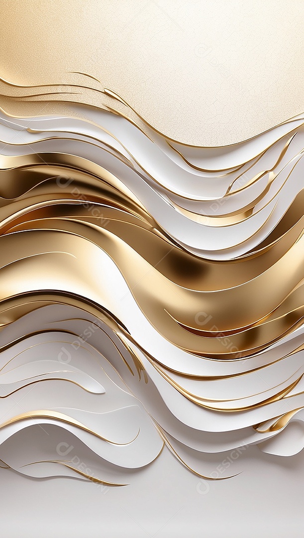 Ondas de ouro branco líquido