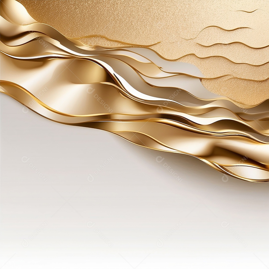 Ondas de ouro branco líquido