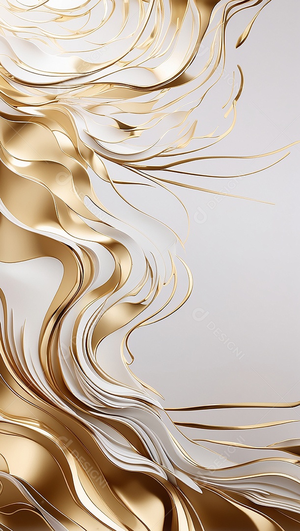 Ondas de ouro branco líquido