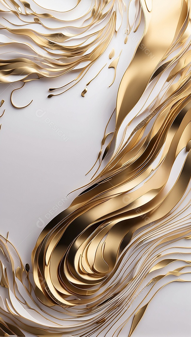 Ondas de ouro branco líquido