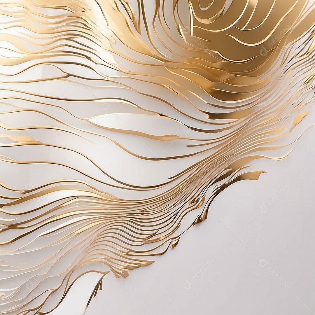 Ondas de ouro branco líquido