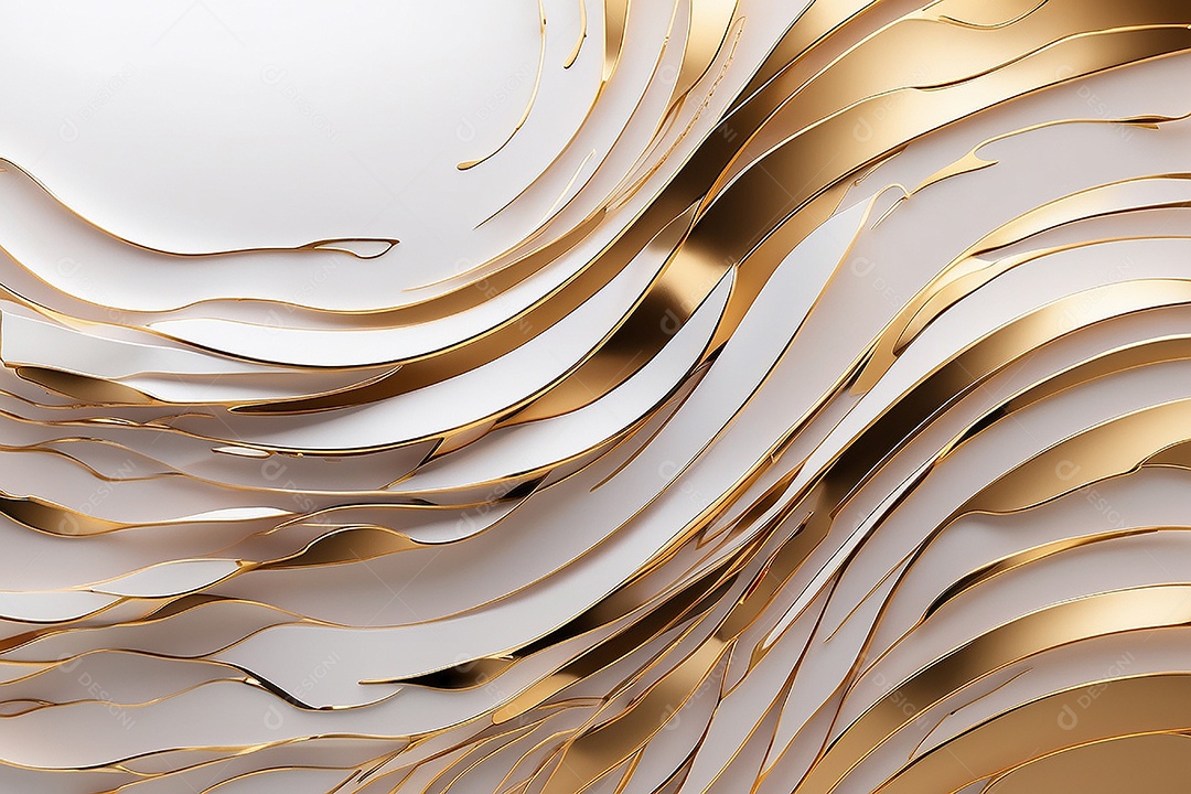 Ondas de ouro branco líquido