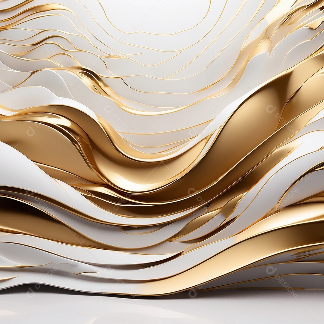 Ondas de ouro branco líquido