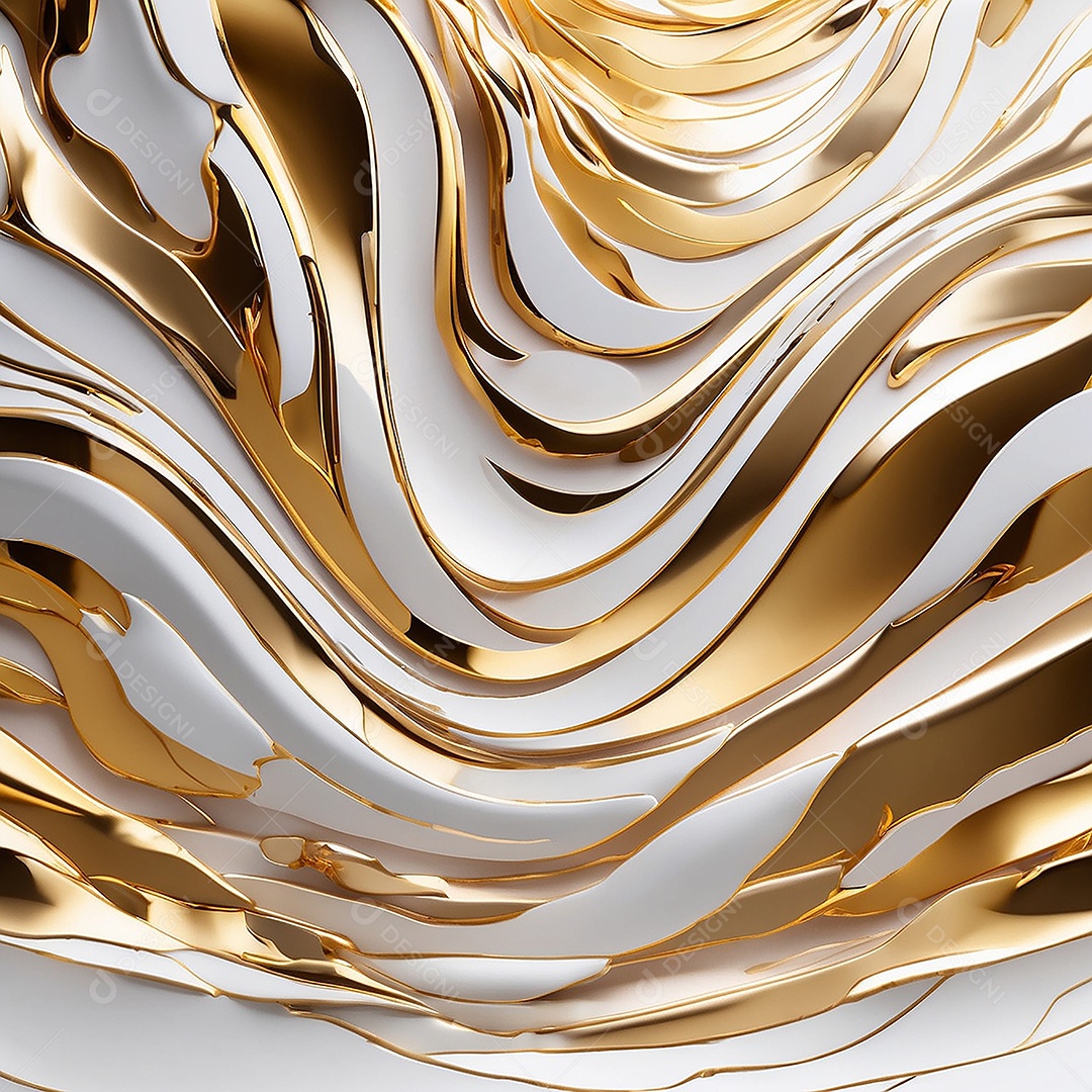 Ondas de ouro branco líquido