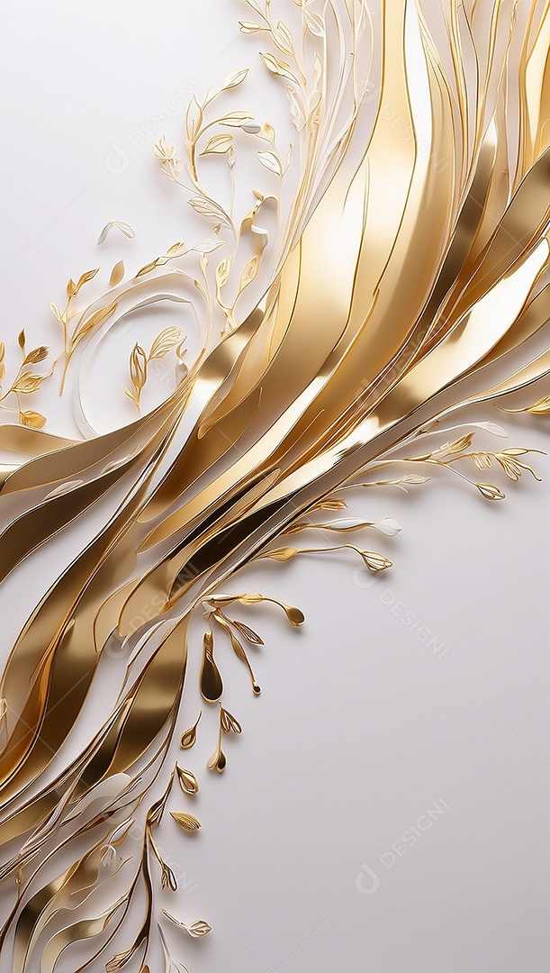 Ondas de ouro branco líquido