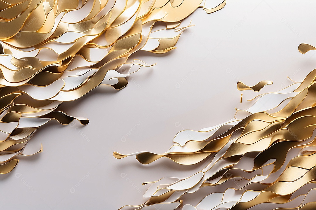 Ondas de ouro branco líquido