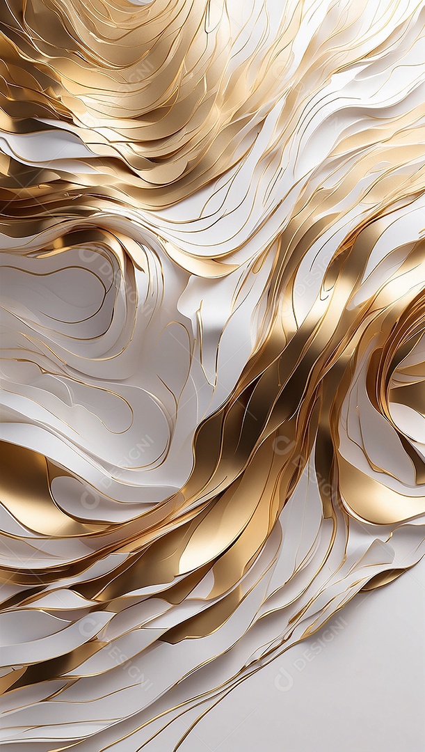 Ondas de ouro branco líquido