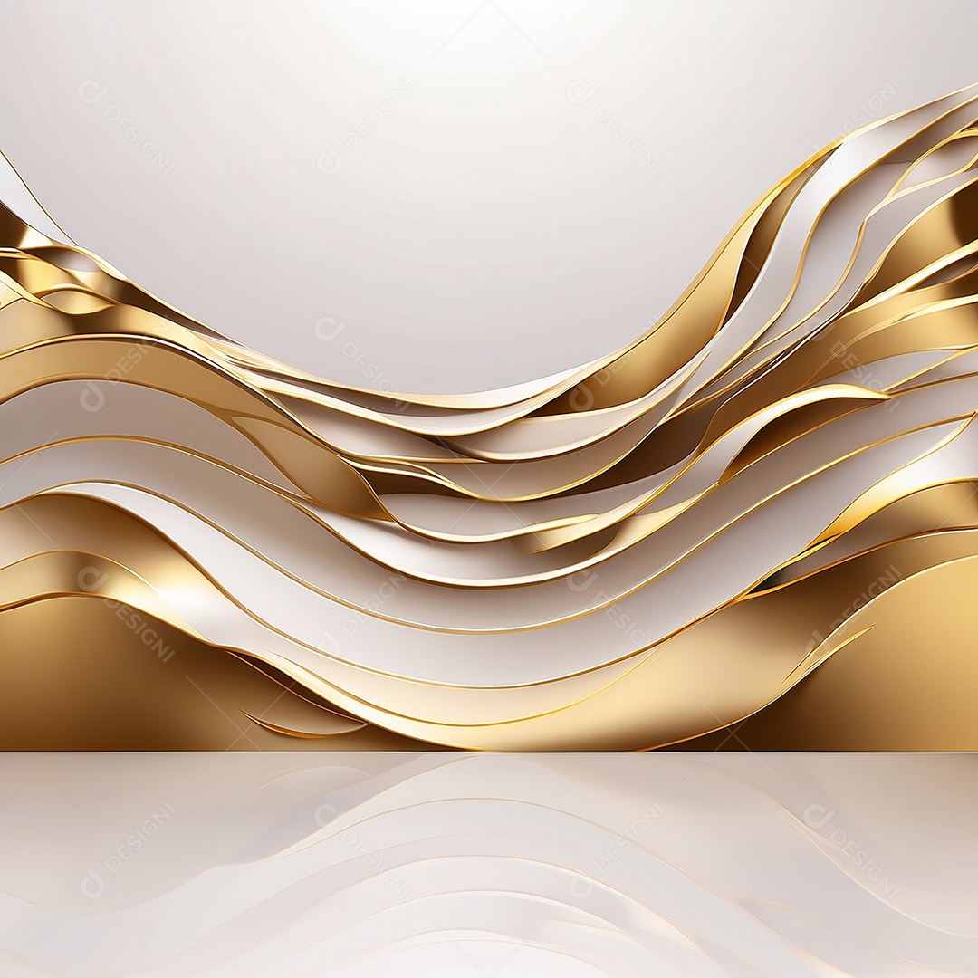 Ondas de ouro branco líquido