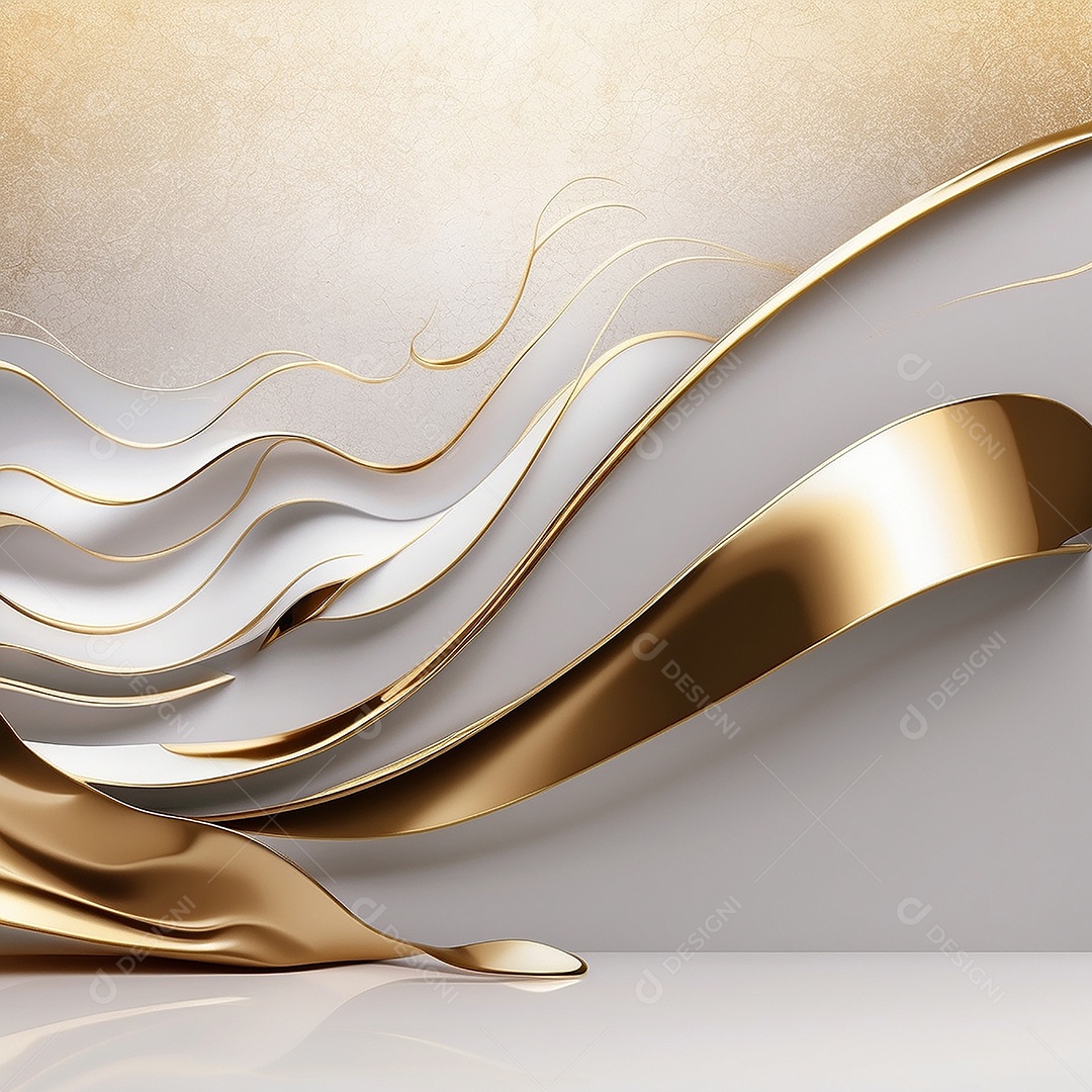 Ondas de ouro branco líquido