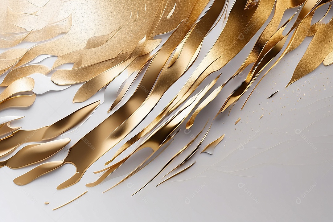 Ondas de ouro branco líquido