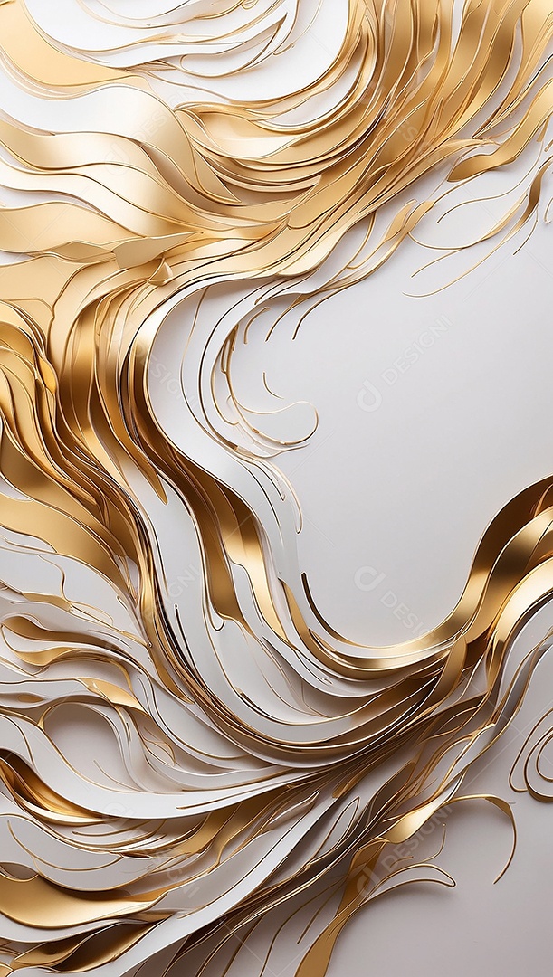 Ondas de ouro branco líquido