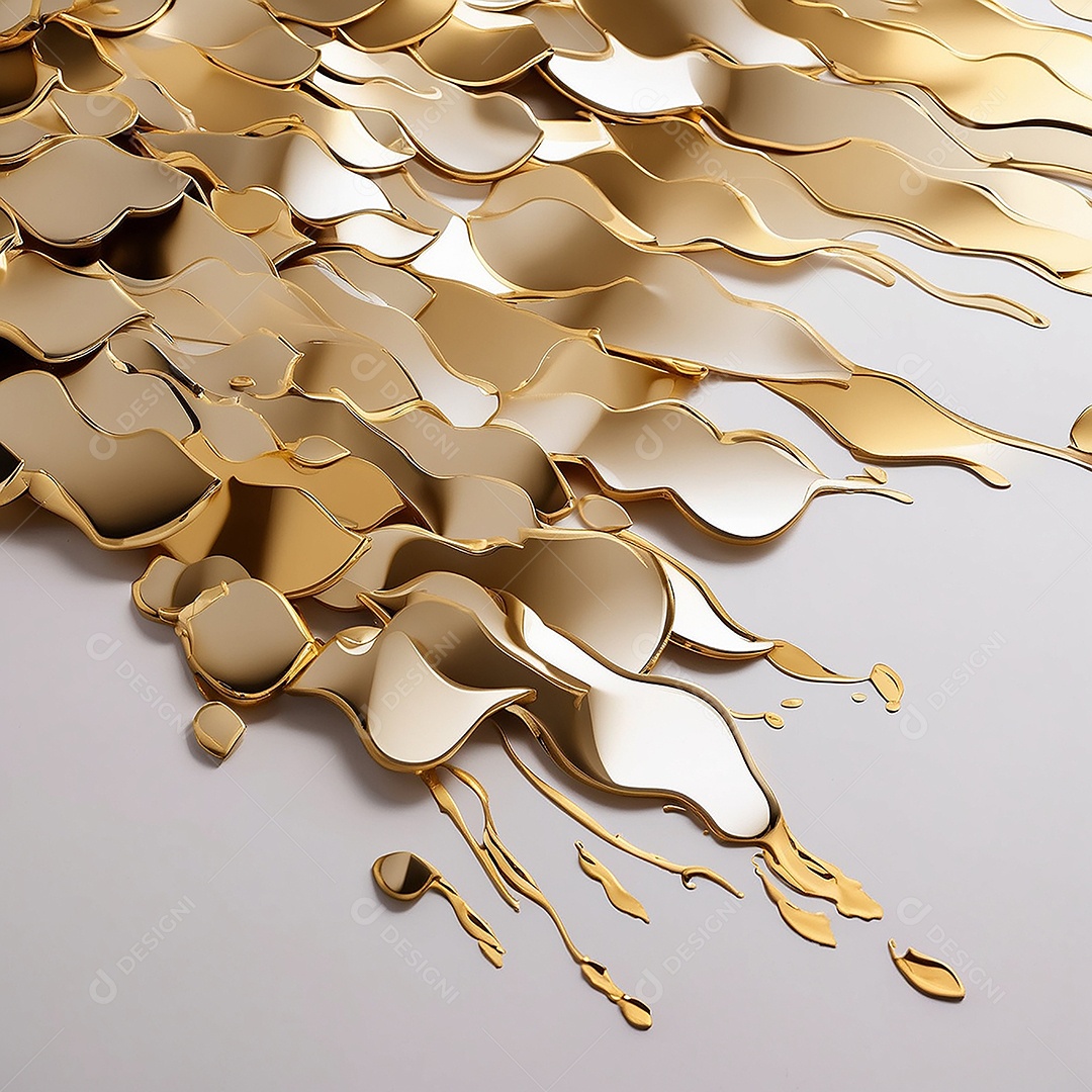 Ondas de ouro branco líquido