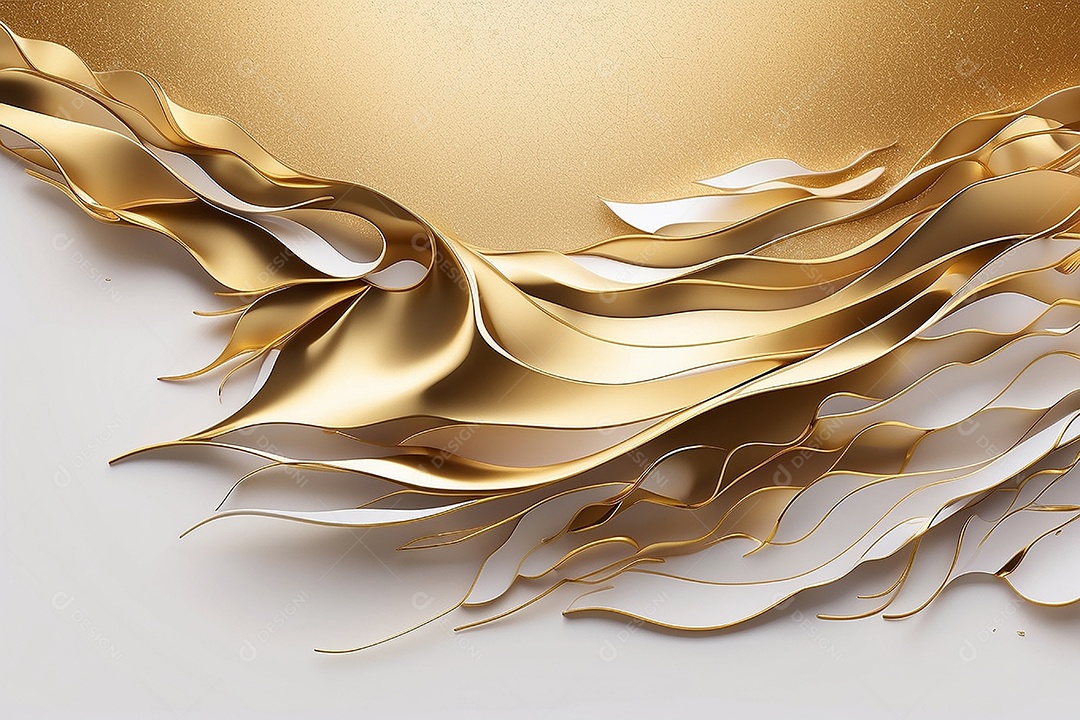 Ondas de ouro branco líquido