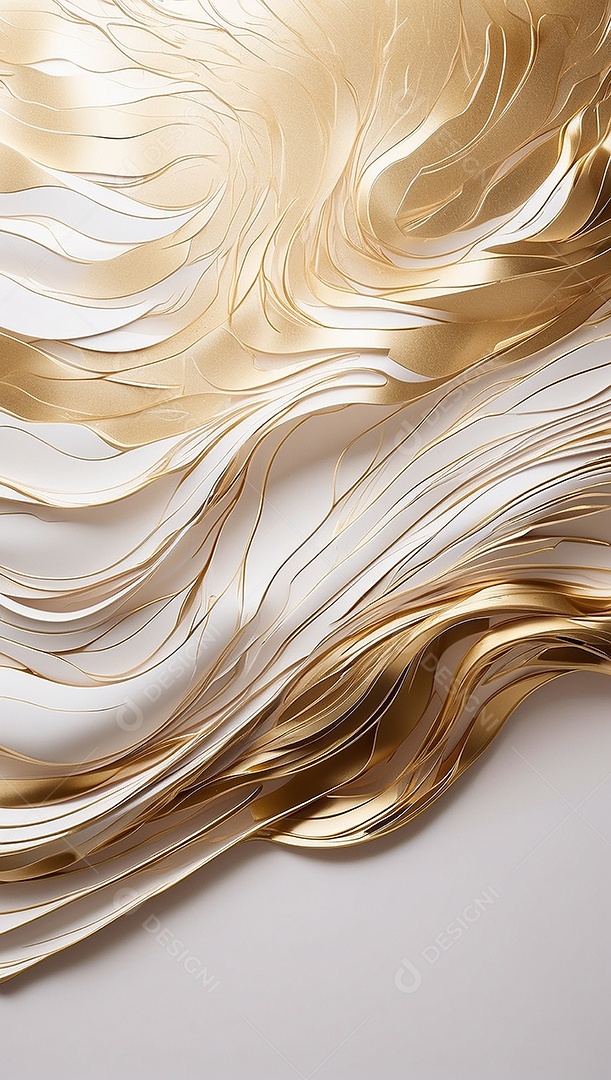 Ondas de ouro branco líquido