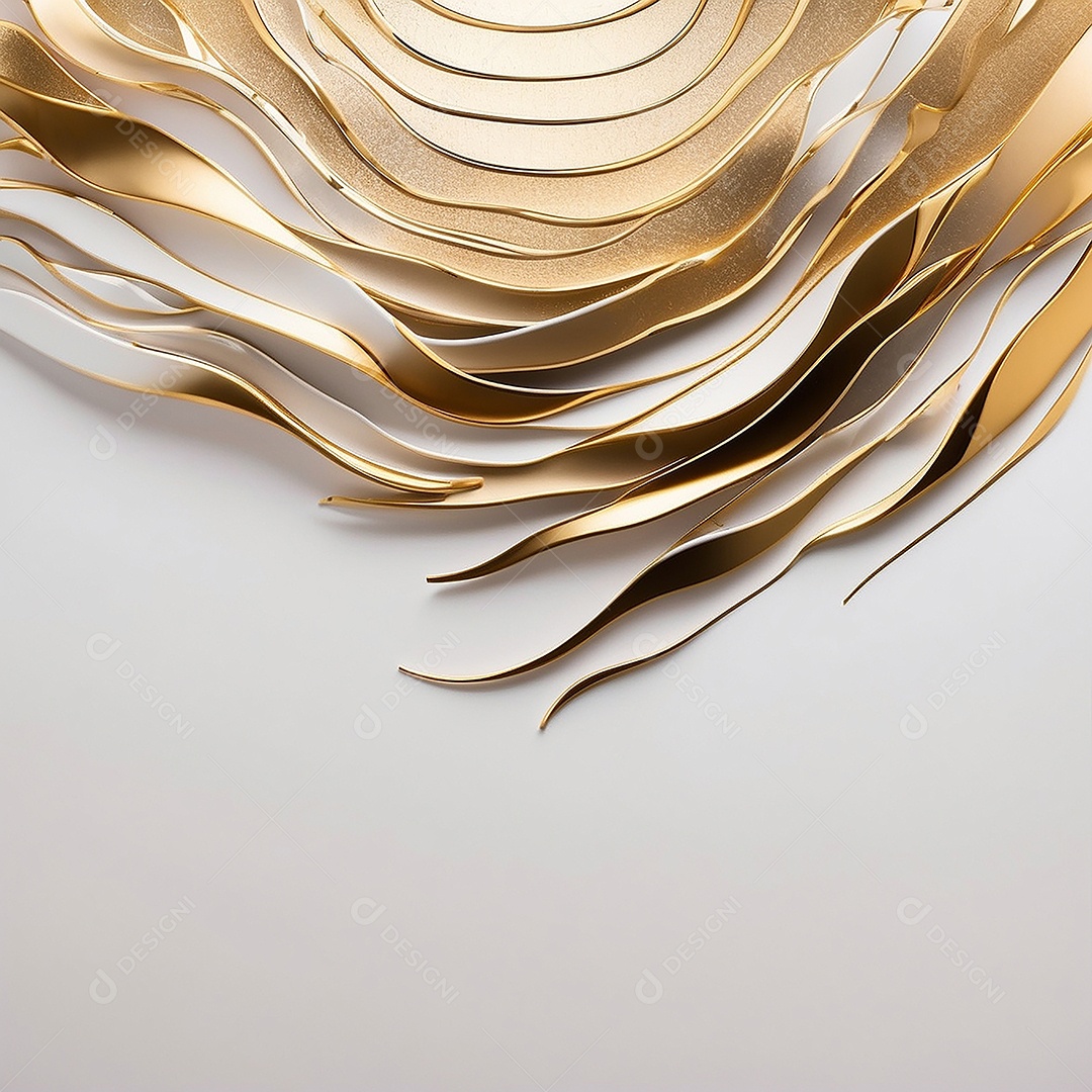 Ondas de ouro branco líquido