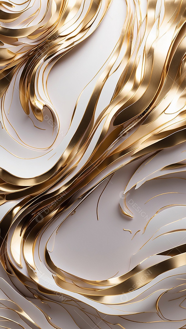 Ondas de ouro branco líquido