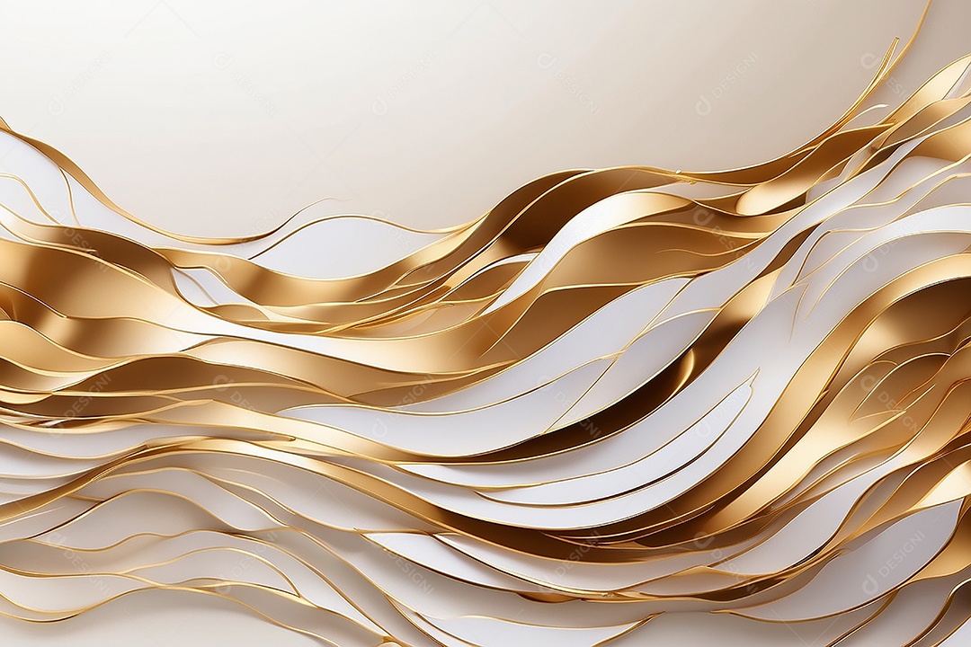 Ondas de ouro branco líquido