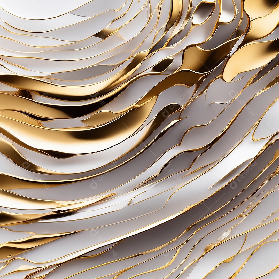 Ondas de ouro branco líquido