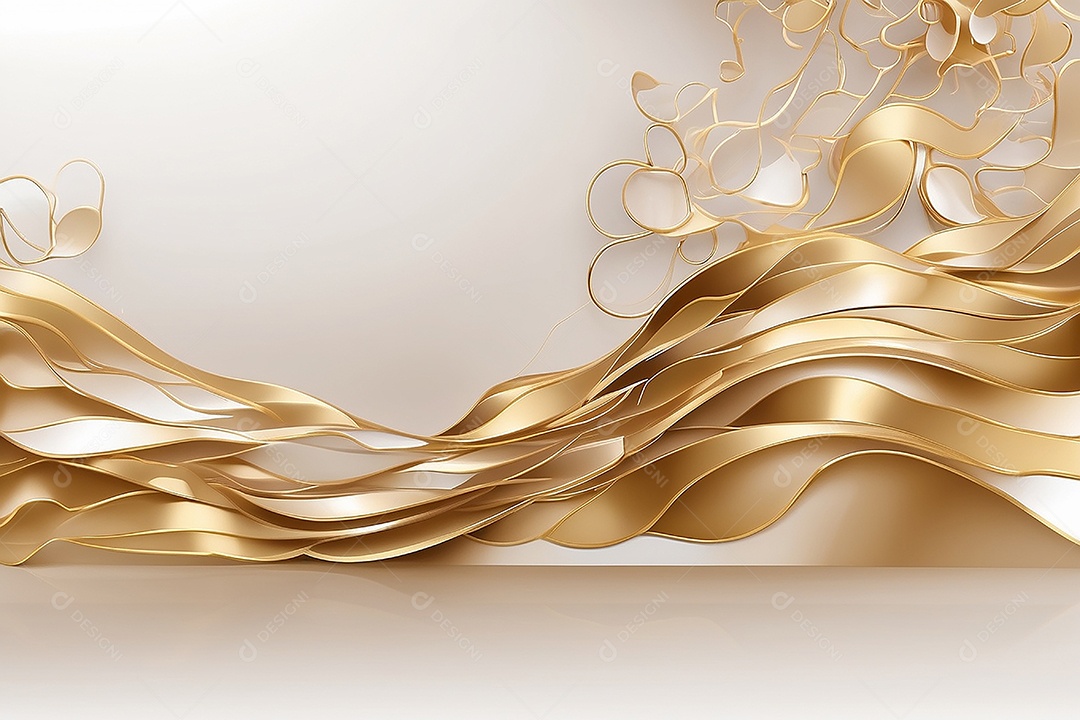 Ondas de ouro branco líquido