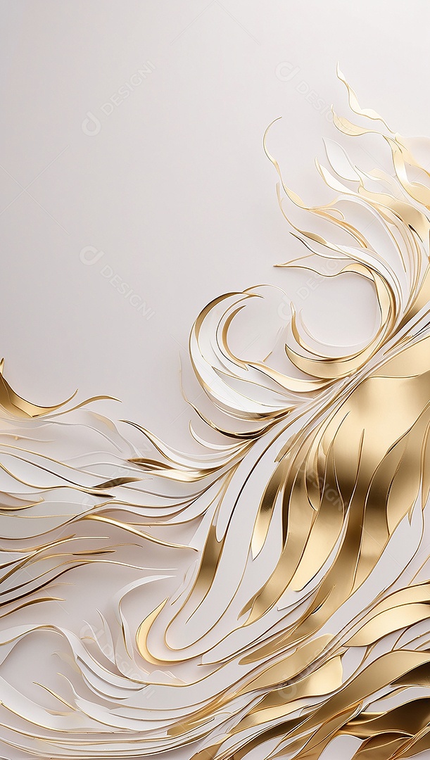 Ondas de ouro branco líquido