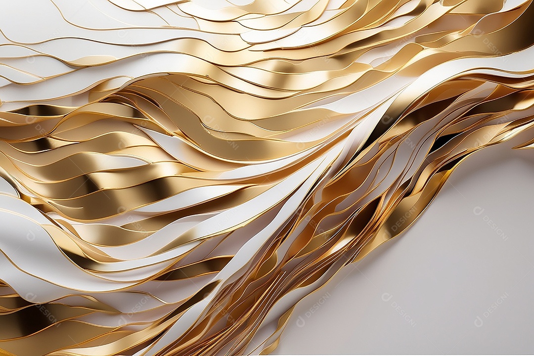 Ondas de ouro branco líquido